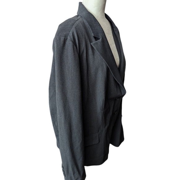 Lane Bryant charcoal gray long classic career plus size blazer New NWT sz 22/24 - Picture 3 of 13